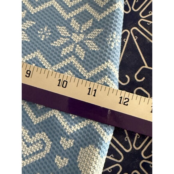 BEACH RIOT Fair Isle Leggings XS Blue White Snowflake Heart Knit Pattern Stretch - Picture 11 of 14